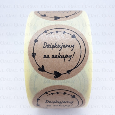 Naklejki papierowe 30mm /100 lub 500szt  5509