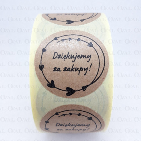 Naklejki papierowe 30mm /100 lub 500szt  5509