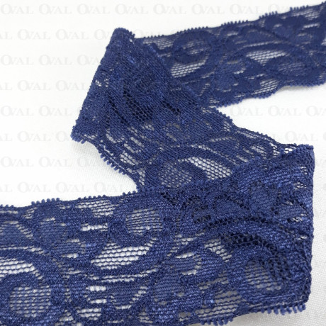 Elastic lace 40mm navy blue 2040