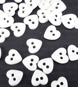 Polyester buttons 200 pcs white 1078