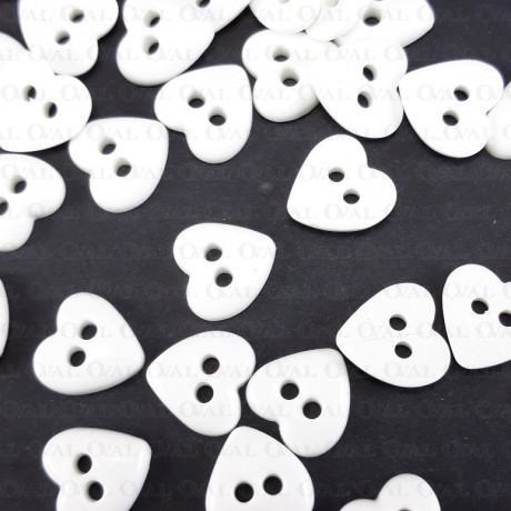 Polyester buttons 200 pcs white 1078