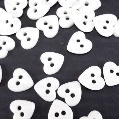 Polyester buttons 200 pcs white 1078