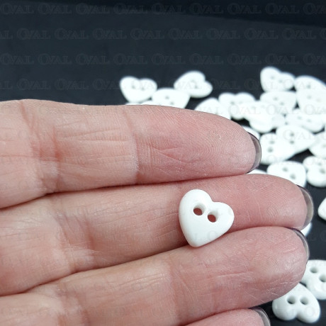 Polyester buttons 200 pcs white 1078