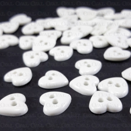 Polyester buttons 200 pcs white 1078
