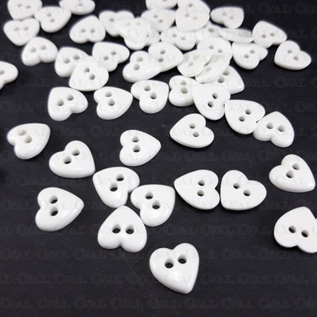 Polyester buttons 200 pcs white 1078