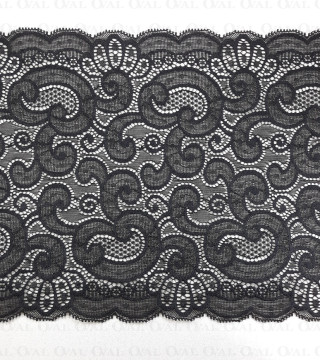 Koronka elastyczna 210mm/1m czarna 5525 PU8