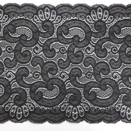 Koronka elastyczna 210mm/1m czarna 5525 PU8 - 28915