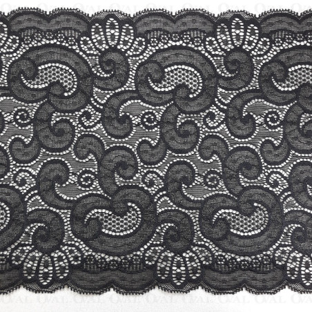 Koronka elastyczna 210mm/1m czarna 5525 PU8