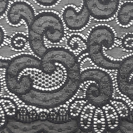 Koronka elastyczna 210mm/1m czarna 5525 PU8