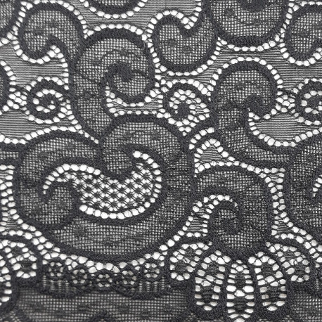 Koronka elastyczna 210mm/1m czarna 5525 PU8 - 28916
