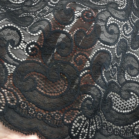 Koronka elastyczna 210mm/1m czarna 5525 PU8 - 28917