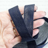 Navy blue and silver grosgrain ribbon 20mm/1m 3760