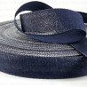 Navy blue and silver grosgrain ribbon 20mm/1m 3760