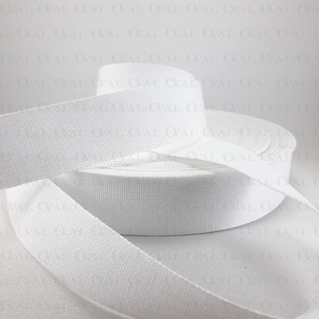 Taśma bawełniana płócienna 30mm / 50m  biała 5526