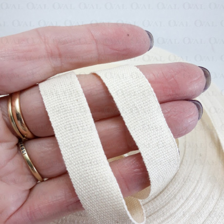 Taśma bawełniana płócienna 13mm / 50m beż 5528