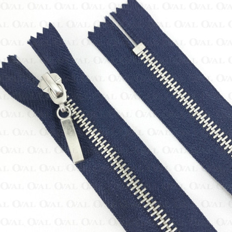 Zamki *5 metalowe 18cm /1szt granat 5529