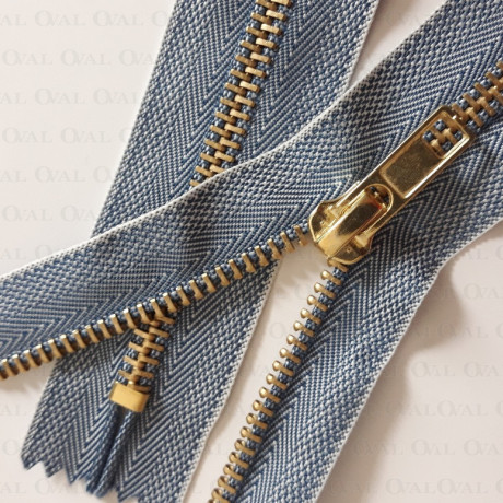 Zamki *5 metalowe 16cm /1szt granat 5530