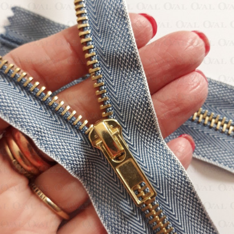 Zamki *5 metalowe 16cm /1szt granat 5530