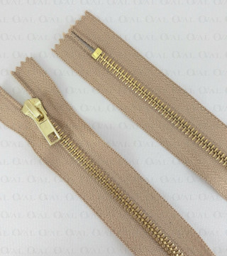 Zamki *5 metalowe 16cm /1szt capucino 5532