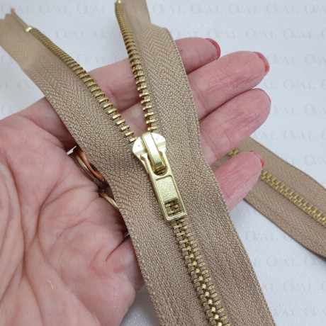 Zamki *5 metalowe 18cm /1szt capucino 5532