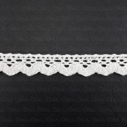 Koronka bawełniana ząbek 15mm / 27m biała 3098 Koronka bawełniana ząbek 15mm / 27m biała 3098