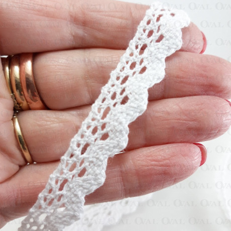 Koronka bawełniana ząbek S 16mm / 20yard ecru 3098
