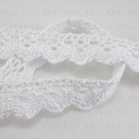 Koronka bawełniana ząbek S 16mm / 20yard ecru 3098