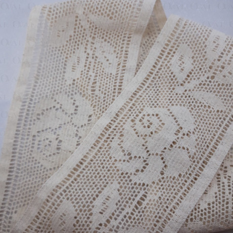 Koronka bawełniana  85mm/1 yard ecru   3167