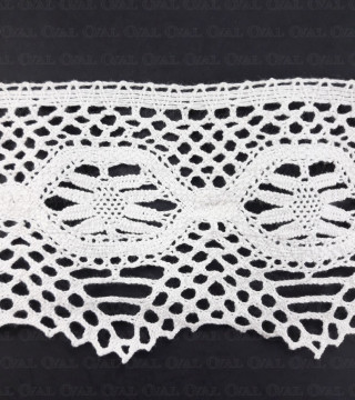 Cotton lace 105mm/1m white 344