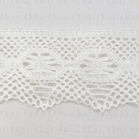 Cotton lace 105mm/1m white 344