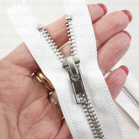 Zamki *5 metalowe 16cm /1szt białe 5551