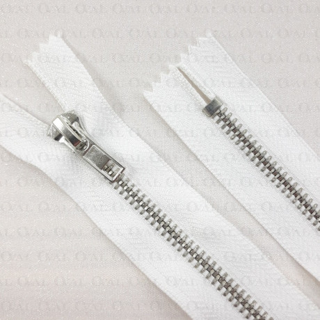 Zamki *5 metalowe 16cm /1szt białe 5551