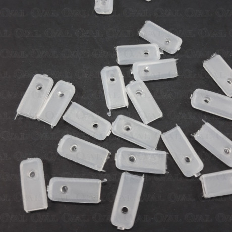 Końcówki do fiszbin tkanych 6mm/10szt białe 5552