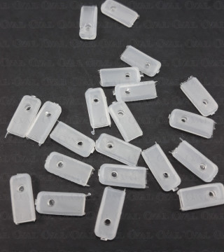 Końcówki do fiszbin tkanych 6mm/10szt białe 5552