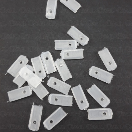 Końcówki do fiszbin tkanych 6mm/10szt białe 5552