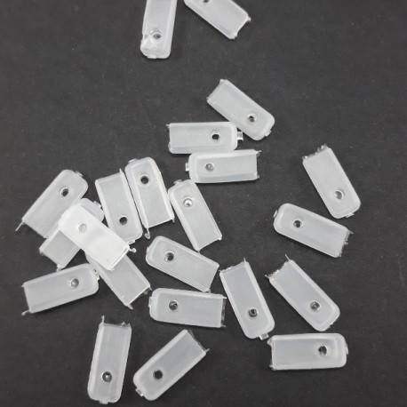 Końcówki do fiszbin tkanych 6mm/10szt białe 5552 - 29093