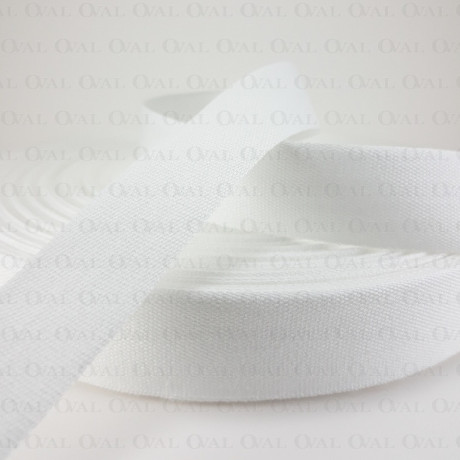 Taśma bawełniana płócienna 19mm / 50m  biała 5565