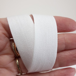 Taśma bawełniana płócienna 19mm / 50m biała 5565