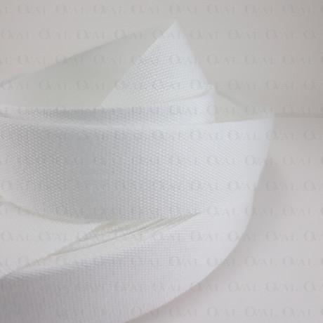 Taśma bawełniana płócienna 19mm / 50m  biała 5565