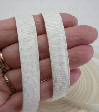 Taśma bawełniana płócienna 13mm / 50m  natural 5565