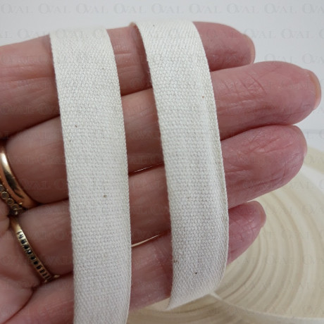 Taśma bawełniana płócienna 13mm / 50m  natural 5565