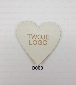 Naszywki 20szt, serce z Twoim logo 5572
