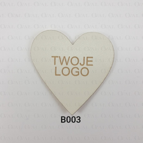 Naszywki 20szt, serce z Twoim logo 5572