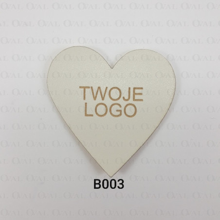 Naszywki 20szt, serce z Twoim logo 5572