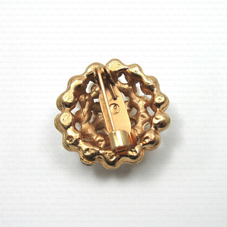 Metal brooch gold/silver no. 724