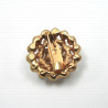 Metal brooch gold/silver no. 724