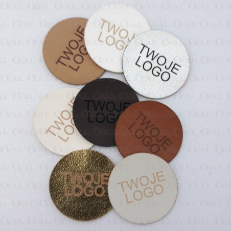 Naszywki kółko z Twoim logo, 20szt 5573
