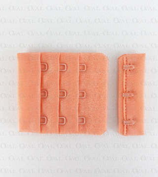 Zapięcie do biustonosza  50mm/1,10 lub 100szt morela 5576