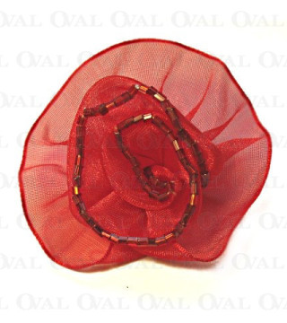 Broszka Róża Szyfonowa ok. 55mm nr: 