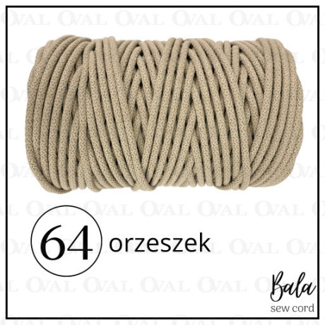 Sznurek bawełniany do szycia 5mm/100m sztywny   5472